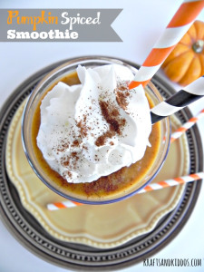 Pumpkin Spiced Smoothie by Krafts and Kiddos