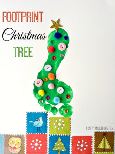 Footprint christmas tree craft