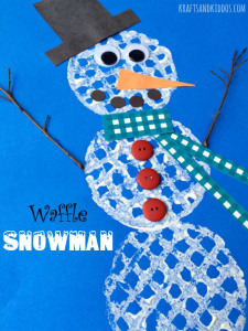 Waffle Snowman Craft
